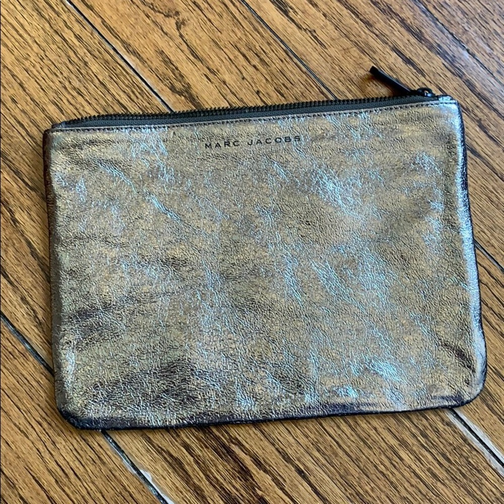 March Jacobs Metallic Leather Pouch